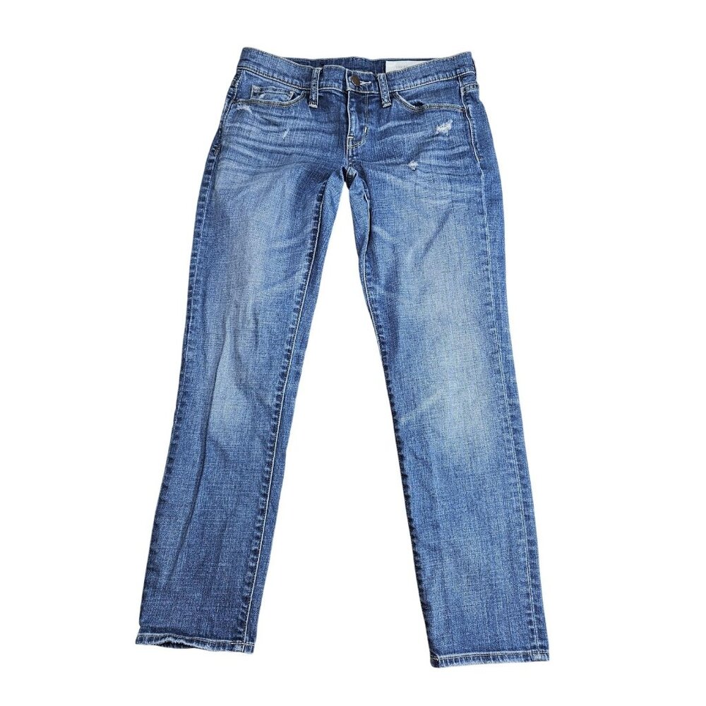 Treasure & Bond Boyfriend Jeans Womens 24 Blue Medium Wash Distressed‎ Stretch